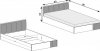Ložnice BARBUS dub artisan/černá (skříň, postel 160, 2 noční stolky)
