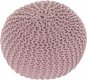 Pletený taburet GOBI TYP 2, pudrová růžová bavlna