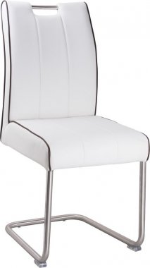 *Jídelní čalouněná židle LEVANTO-754 bílá/ocel