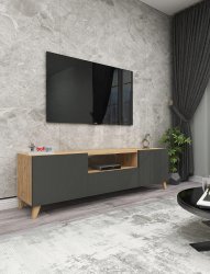 Televizní stolek NEAL barva borovice/antracit