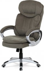 Kancelářská židle KA-G198 GREY2, houpací mech., šedá látka, plast. kříž