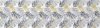 Běhoun s motivem listů, barva bílá, 40x150 cm,100 % polyester. UBR024