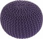 Pletený taburet GOBI TYP 2, fialová bavlna