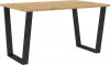 Jídelní stůl KAISARA 138x67 cm, černá/artisan