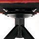 Židle jídelní, červená látka, otočný mechanismus 180°, černý kov HC-993 RED2