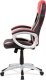Kancelářská židle KA-V507 RED, červená-černá ekokůže, houpací mech, kříž plast stříbrný
