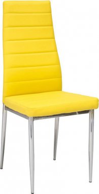 H-261-židle žlutá chrom/eco (H261ZCH) (S) (K150-Z)