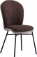 Jídelní židle KIMEA, terakota/tmavě šedá látka/černý kov