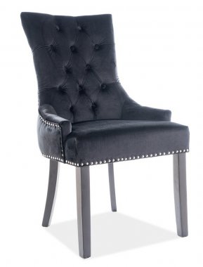 Designová jídelní židle EDWARD VELVET, černá