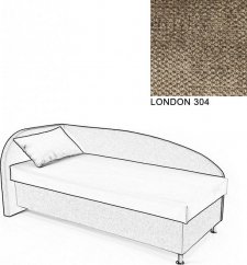 Čalouněná postel AVA NAVI, s úložným prostorem, 90x200, levá, LONDON 304