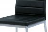 Jídelní židle DCL-117 BK, ekokůže černá/šedý lak