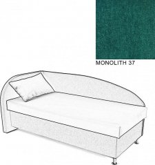 Čalouněná postel AVA NAVI, s úložným prostorem, 90x200, levá, MONOLITH 37