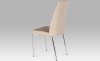 Jídelní židle DCH-352 CAP2 - cappuccino látka + koženka / chrom