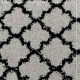 Koberec, šedá / černá, vzor, 67x120, TATUM TYP 2