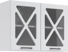 Horní kuchyňská skříňka IRMA G80-2W bílá MAT/sklo