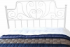 Kovová postel BEHEMOTH, 160x200, s lamelovým roštem, bílá