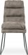 Jídelní židle, hnědá látka, kov šedý mat DCH-255 BR3
