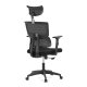 Kancelářská židle, potah černá látka a černá síťovina MESH, houpací mech. KA-B1025 BK