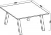 Jídelní stůl KOLINA 138x90 cm, černá/bílá