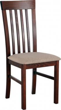 MIA 2 jídelní židle (MILANO 2) dřevo ořech / béžová látka č. 4 (DM) - kolekce "DRE" (Z)