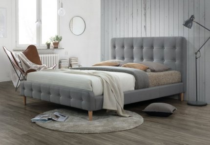 Čalouněná postel ALICE 160x200 šedá