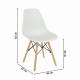 Plastová jídelní židle CINKLA 3 NEW, bílá/buk