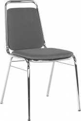 Konferenční židle ZEKI stohovatelná, šedá síťovina
