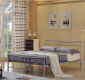 Kovová postel DORADO, 180x200, s roštem, stříbrná