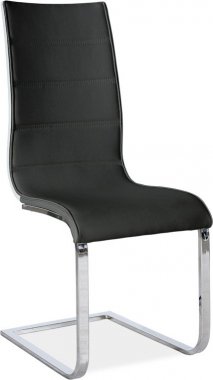 Jídelní čalouněná židle H-668 černá/bílá