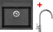 Sinks SOLO 560 Metalblack+VITALIA - SO56074VICL