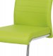 Pohupovací jídelní židle DCL-418 LIM, ekokůže zelená/chrom