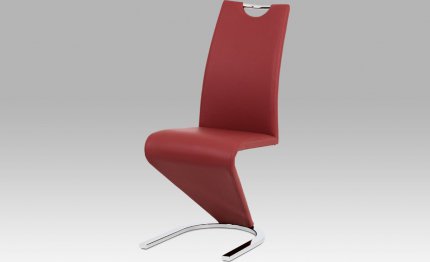 Jídelní židle HC-790 BOR koženka bordó / chrom 