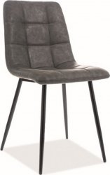Jídelní židle LOOK ekokůže šedá/černá