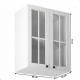 Horní kuchyňská skříňka PROVANCE G60, 2-dveřová, bílá/sosna andersen/sklo