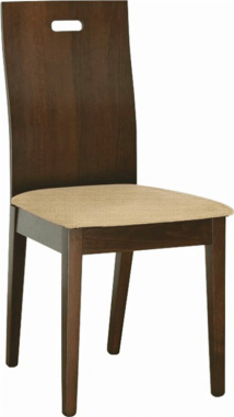 Dřevěná jídelna stolička, buk merlot / zlatobéžová, ABRIL