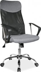 Q-025 - kancelářská židle šedá textílie / černá (OBRQ025MSZ=1balík)Nosnost 120kg (S) (K150-E)