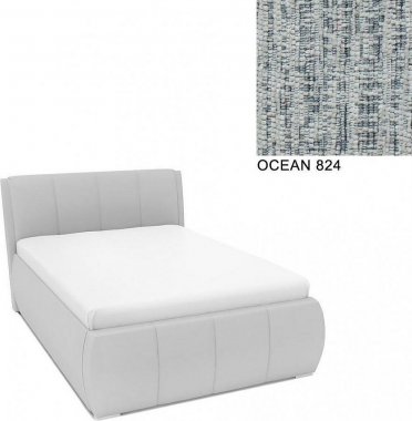 Čalouněná postel AVA EAMON UP s úložný prostorem, 140x200, OCEAN 824