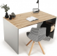Kancelářský psací stůl RIOMA NEW TYP 11, grafit/dub artisan