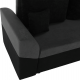 Rohová sedací souprava DESNY rozkládací s úložným prostorem, černá/šedá