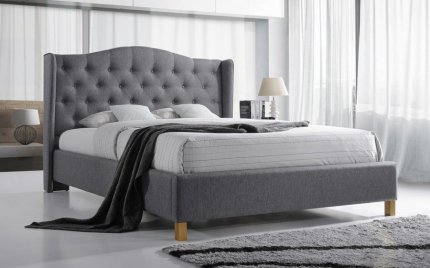Čalouněná postel ASPEN 160x200, šedá