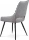 Designová jídelní židle HC-021 GREY2, látka šedá/černý kov
