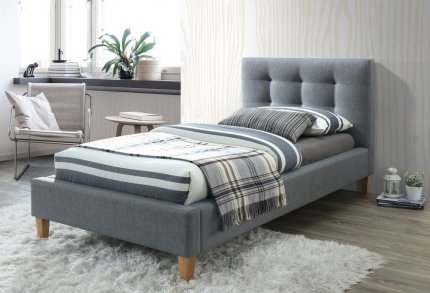 Čalouněná postel TEXAS 90x200, šedá