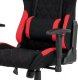Kancelářská židle KA-V606 RED, červená látka, houpací mech, kříž plast