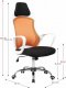 Kancelářská židle, bílá / oranžová, ARIO