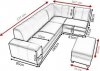 Rohová sedací souprava Rest, rozkládací s úložným prostorem, levá, světle šedá Inari 91/bílá Soft 17