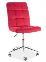 Kancelářská židle Q-020, VELVET červená bordó