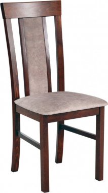 MIA 8 (MILANO 8)- jídelní židle ořech/ béžová 18A hladká látka -kolekce "DRE"  (K150-Z)