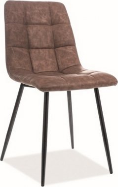 Jídelní židle LOOK ekokůže hnědá/černá