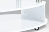 Konferenční stolek AHG-059 WT, vysoký lesk bílý / čiré sklo 8 mm 