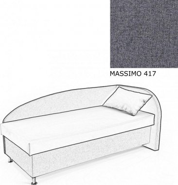 Čalouněná postel AVA NAVI, s úložným prostorem, 90x200, pravá, MASSIMO 417